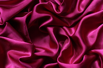 satin or silk fabric, top view. material.
