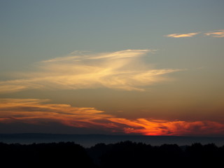 sunset in the clouds