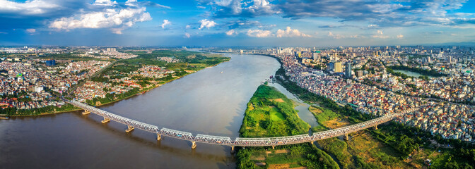 Wall Mural - The Chuong Duong Bridge, Hanoi Vietnam it was built directly by Vietnamese workers