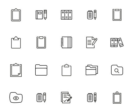 Simple set of Files modern thin line icons.