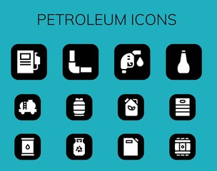 Poster - petroleum icon set