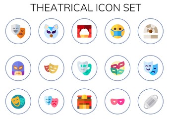 Canvas Print - Modern Simple Set of theatrical Vector flat Icons