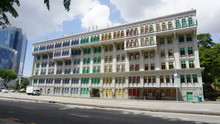 Colorful Rainbow Windows Building, Old Hill Street Police Station, Singapore
