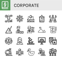 Wall Mural - corporate icon set