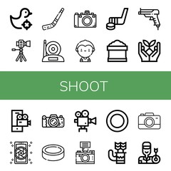 Wall Mural - shoot icon set