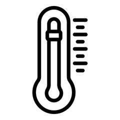 Poster - Thermometer icon. Outline thermometer vector icon for web design isolated on white background