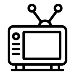 Poster - Television icon. Outline television vector icon for web design isolated on white background