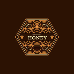 Canvas Print - Honey label