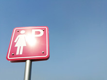 Pink Road Sign. Lady Parking Sign. 