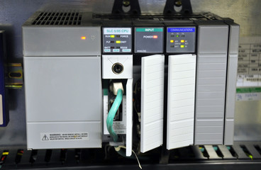 the plc industrial computer at work