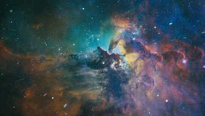 Wall Mural - planets, stars and galaxies in outer space showing the beauty of space exploration. Elements furnished by NASA