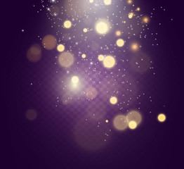 Poster - Beautiful sparks shine with special light. Vector sparkles. Christmas abstract pattern.