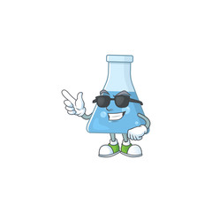 Sticker - Super cute blue chemical bottle cartoon character wearing black glasses