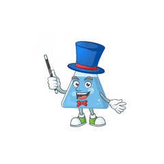 Canvas Print - Talented blue chemical bottle Magician cartoon design style