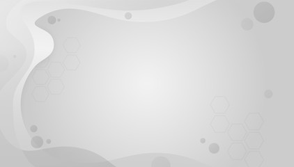 Poster - Geometric abstract background with hexagons and circles. Design for medicine, science and technology vector illustration.