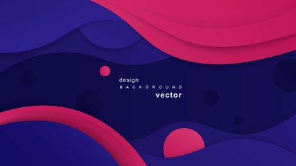 Poster - Abstract background with waves in motion. Dynamic effect with circles vector illustration.