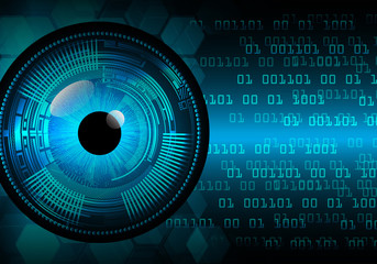 blue eye cyber circuit future technology concept background