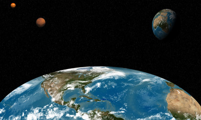 Wall Mural - planet earth in space