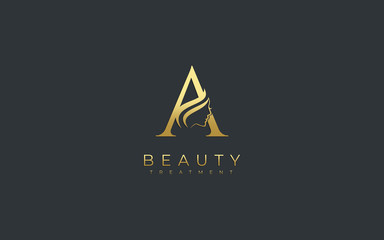 Wall Mural - Letter A Beauty Face Logo Design