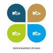 © bharatmanoj - Sports Shoes Vector Illustration icon for all purpose. Isolated on 4 different backgrounds.