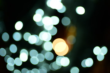 Wall Mural - The blur of the lights is a beautiful bokeh at night.