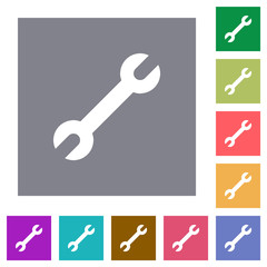 Wall Mural - Single wrench square flat icons