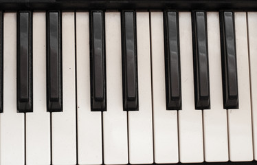 Aufkleber - Black and white piano keys. Musical instrument