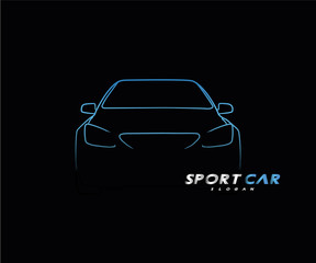 abstract car sport racing vector logo template