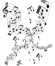 Vector Music Notes Background
