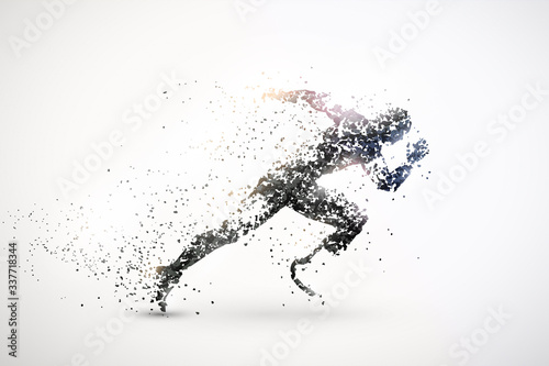 Εκτύπωση καμβά paralympic athlete silhouette 1 gry bitmap ver.