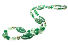 Fashion Beads Necklace Jewelry With Semigem Crystals Avanturine