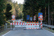 © Uwe - Sulzberg, Vorarlberg/ Austria - 04-08-2020, even country roads, leading from Germany to Austria are closed at the border line due Corona safety measures