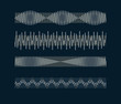 Resulting harmonic sine wave - visualization of acoustic waves types - nature of sound - vector concept of oscillation signal types
