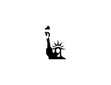 Statue Of Liberty Vector Flat Icon. Isolated Liberty Statue Emoji Illustration