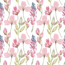 Spring Seamless Pattern. Yellow Wildflowers. Background Banner.