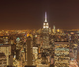 Fototapeta Nowy Jork - View of New York Manhattan during sunset hours