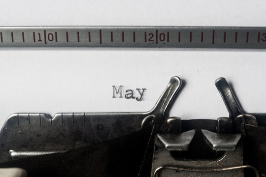  may text written on old typewriter