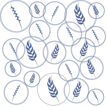 Design calendar 2021 year in trendy ornamental style. Stationery planner template. Vector illustration. Week starts on Monday. Set of 12 months. Made in blue and white colors