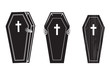 Creepy Coffin Halloween Vector Icon Set 1

