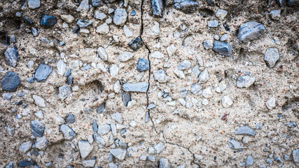 Poster - old stone wall with a crack. texture for design