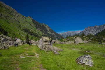 Poster - Nice landscape of Marcadau Valley in the French Pyrenees, Trip to Cauterets, France.