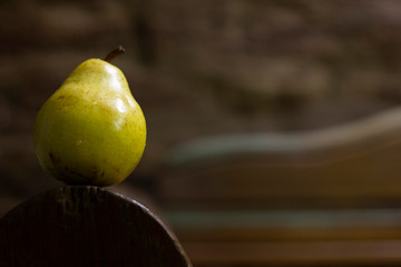 pear on the table