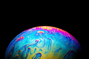 soap bubble macro photography