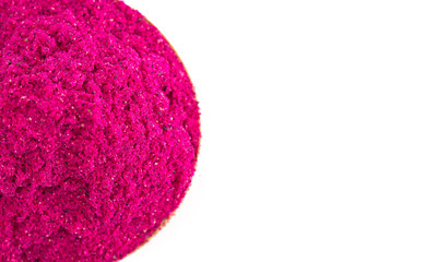 Wall Mural - Pink Dragonfruit Powder Isolated on a White Background