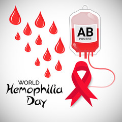 Canvas Print - Vector illustration of a Background for World Hemophilia Day.