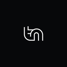 Minimal Elegant Monogram Art Logo. Outstanding Professional Trendy Awesome Artistic TN NT Initial Based Alphabet Icon Logo. Premium Business Logo White Color On Black Background