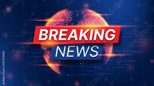 Fotografía Breaking News banner concept