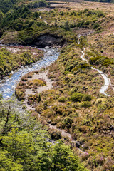 Stream at Tongariro national park in New Zealand.