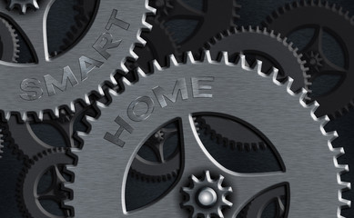 Poster - writing note showing smart home. business concept for automation system control lighting climate ent