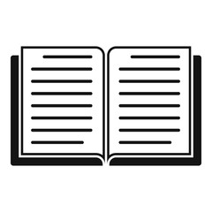 Poster - Open justice book icon. Simple illustration of open justice book vector icon for web design isolated on white background